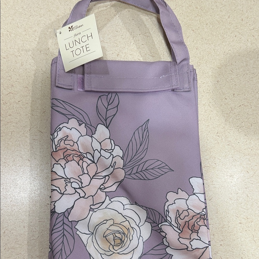 Erin Condren Purple Floral Tote